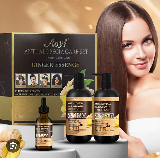 Aoyi Anti-Alopecia Hair Growth Set (Ginger Essence + Keratin Complex)